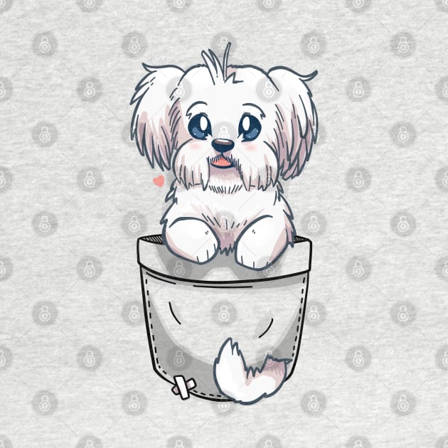 Pocket Cute Maltese Dog by TechraPockets